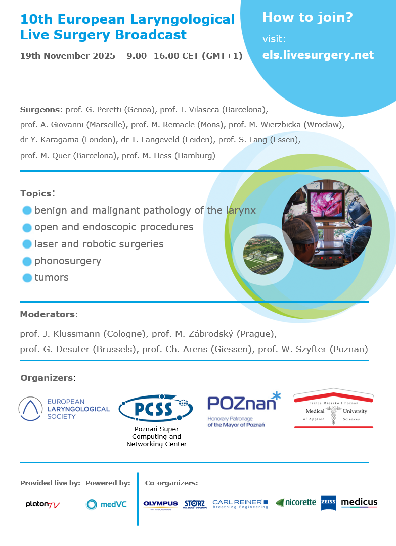 10th European Laryngological Live Surgery Broadcast