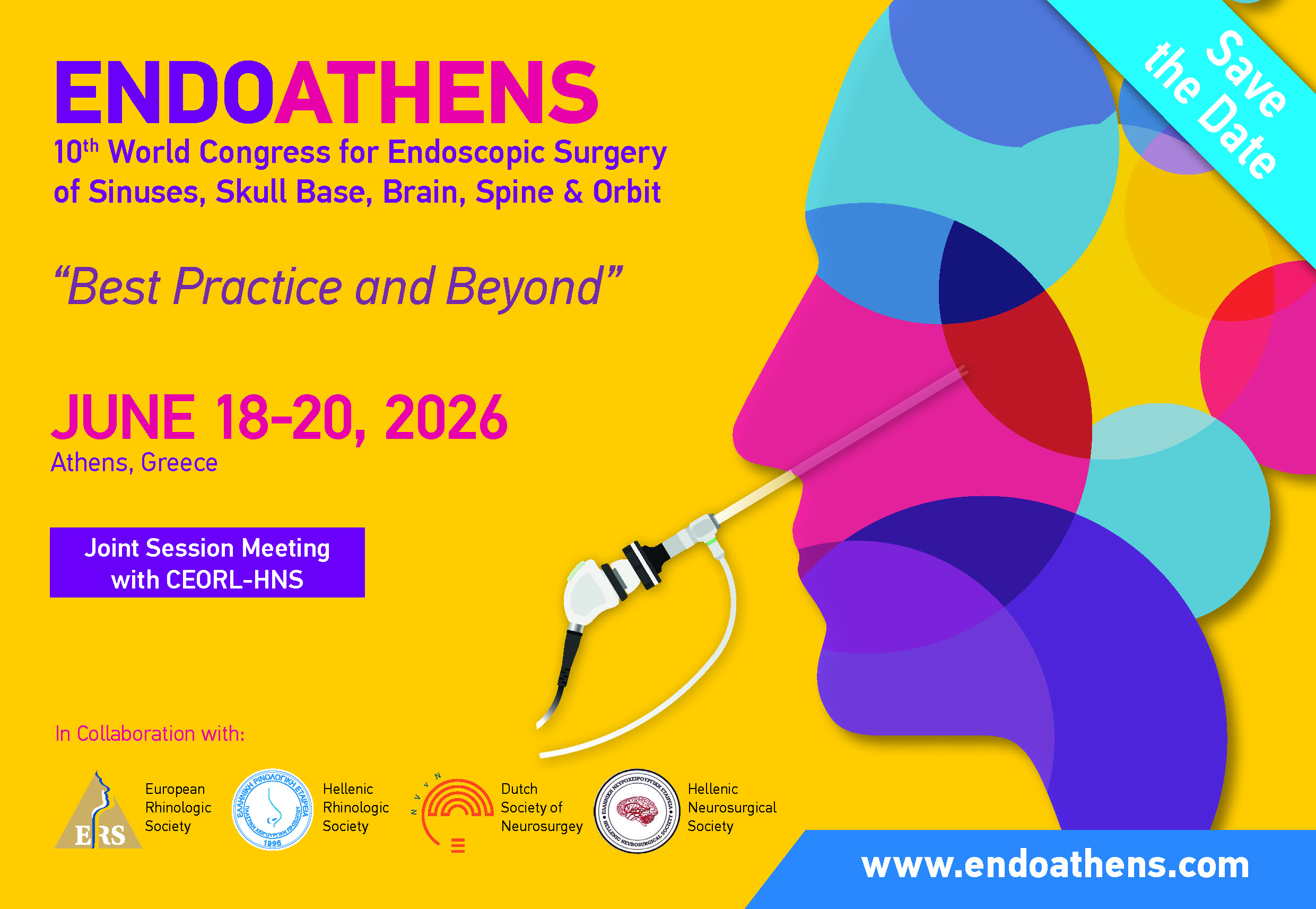 10th World Congress of Endoscopic Surgery of Paranasal Sinuses, Skull Base, Brain, Orbit and Spine – EndoAthens 2026
